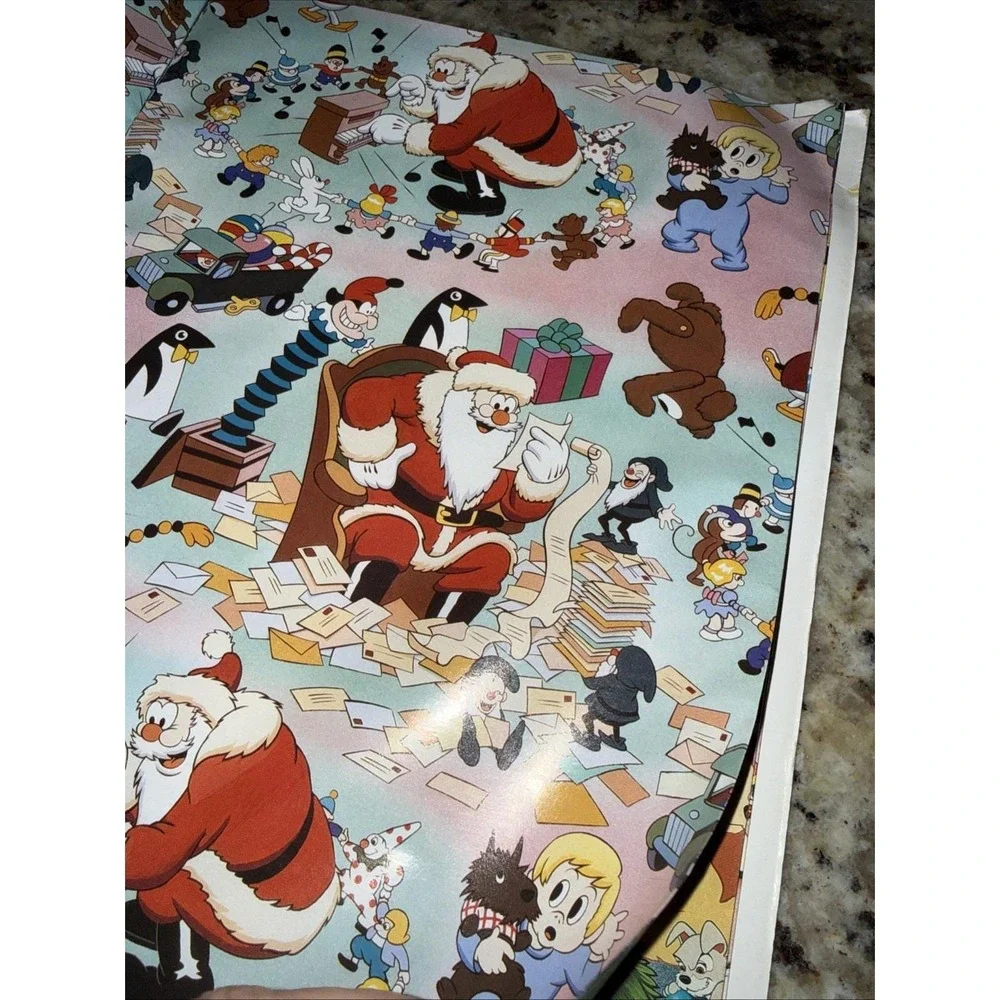 A Disney Christmas‎ Book 6 SectionsLeft Giftwrap  Vtg Wrapping Paper 1992 (5268)